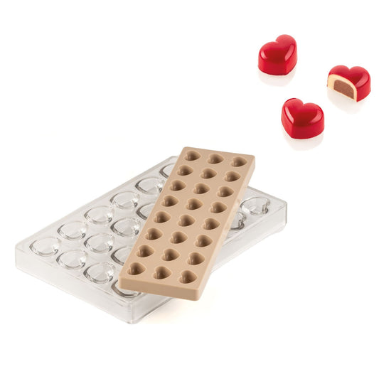 Silikomart Pralinen-Set Herz – 2-teilig