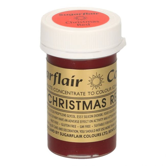 Sugarflair Paste -  Lebensmittelfarbe - Christmas red - Rot - 25g 