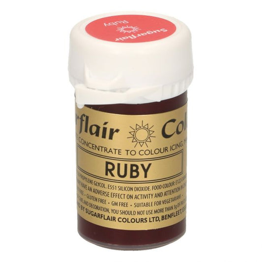 Sugarflair Paste -  Lebensmittelfarbe - Ruby - 25g 