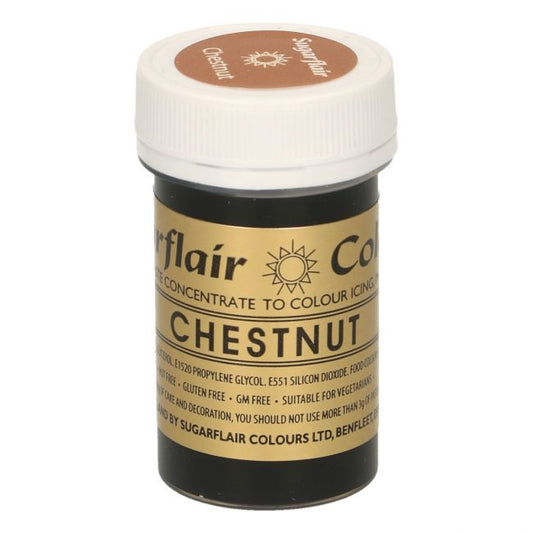 Sugarflair Paste -  Lebensmittelfarbe - Chestnut - Braun - 25g 