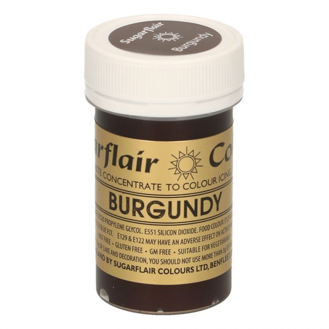 Sugarflair Paste -  Lebensmittelfarbe - Burgundy - 25g 