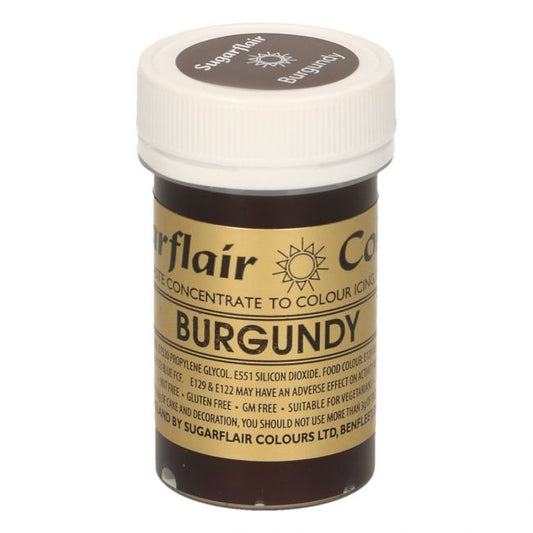 Sugarflair Paste -  Lebensmittelfarbe - Burgundy - 25g 