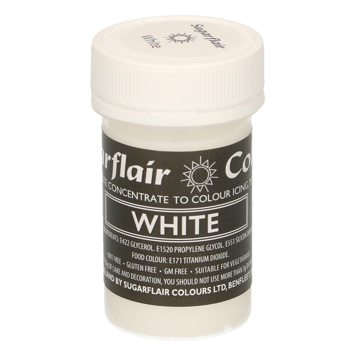 Sugarflair Paste -  Lebensmittelfarbe - Weiss - 25g