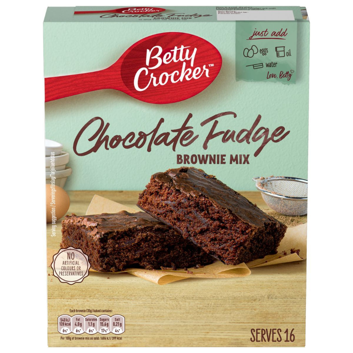 Betty Crocker Chocolate Fudge Brownie Mix - 415g