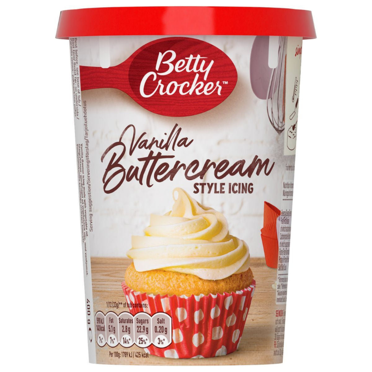 Betty Crocker Vanilla Buttercream Icing - 400g