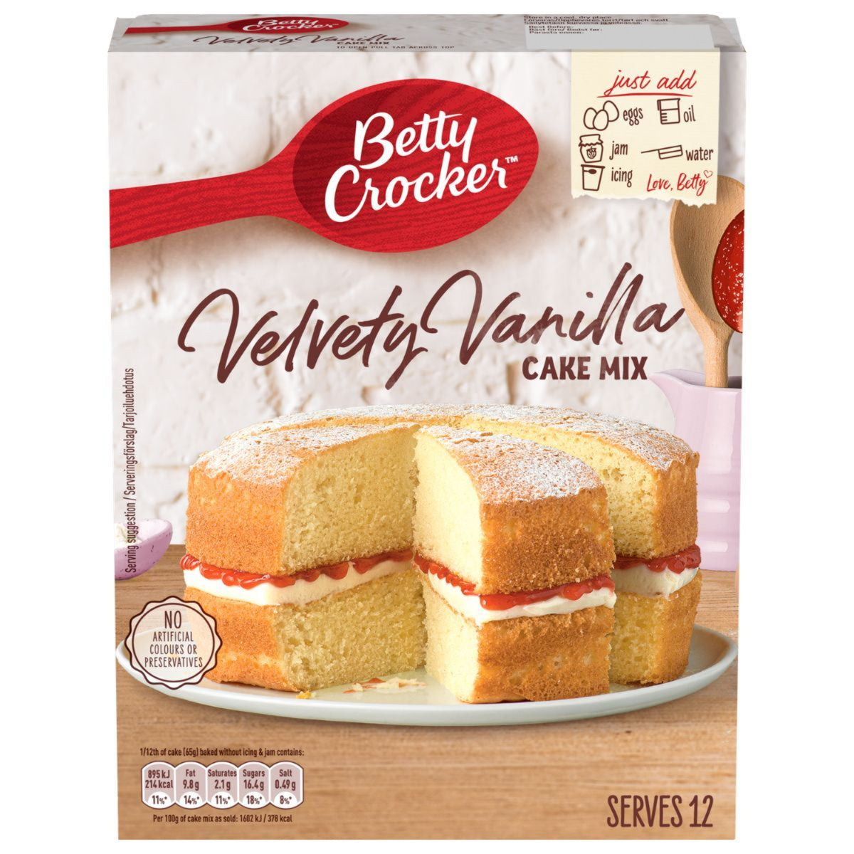 Betty Crocker Velvety Vanilla Cake Mix - 425g