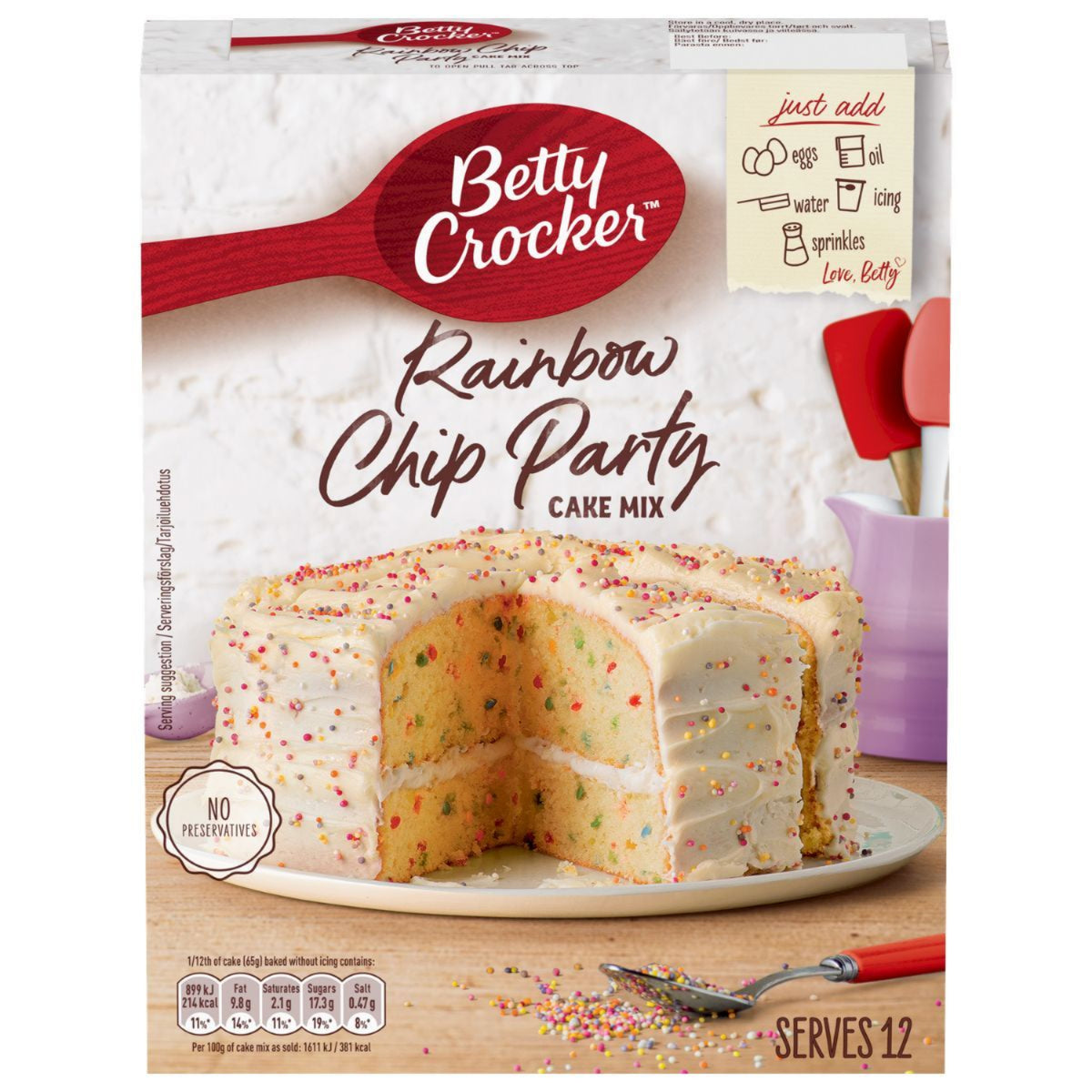 Betty Crocker Rainbow Chip Cake Mix - 425g