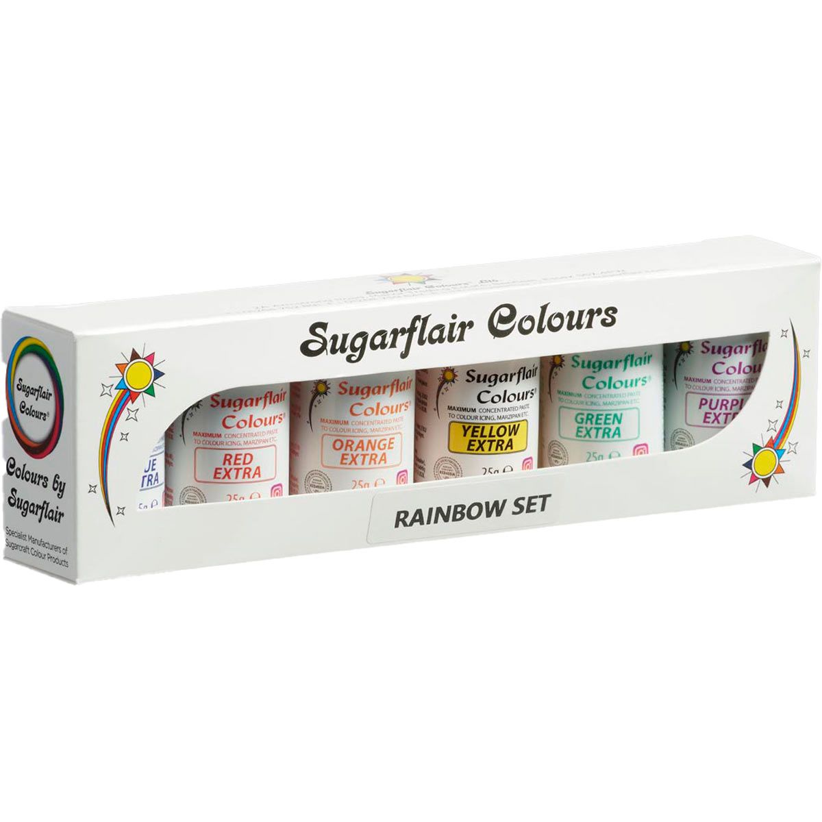 Sugarflair Colourflex Rainbow Set - Ölbasis