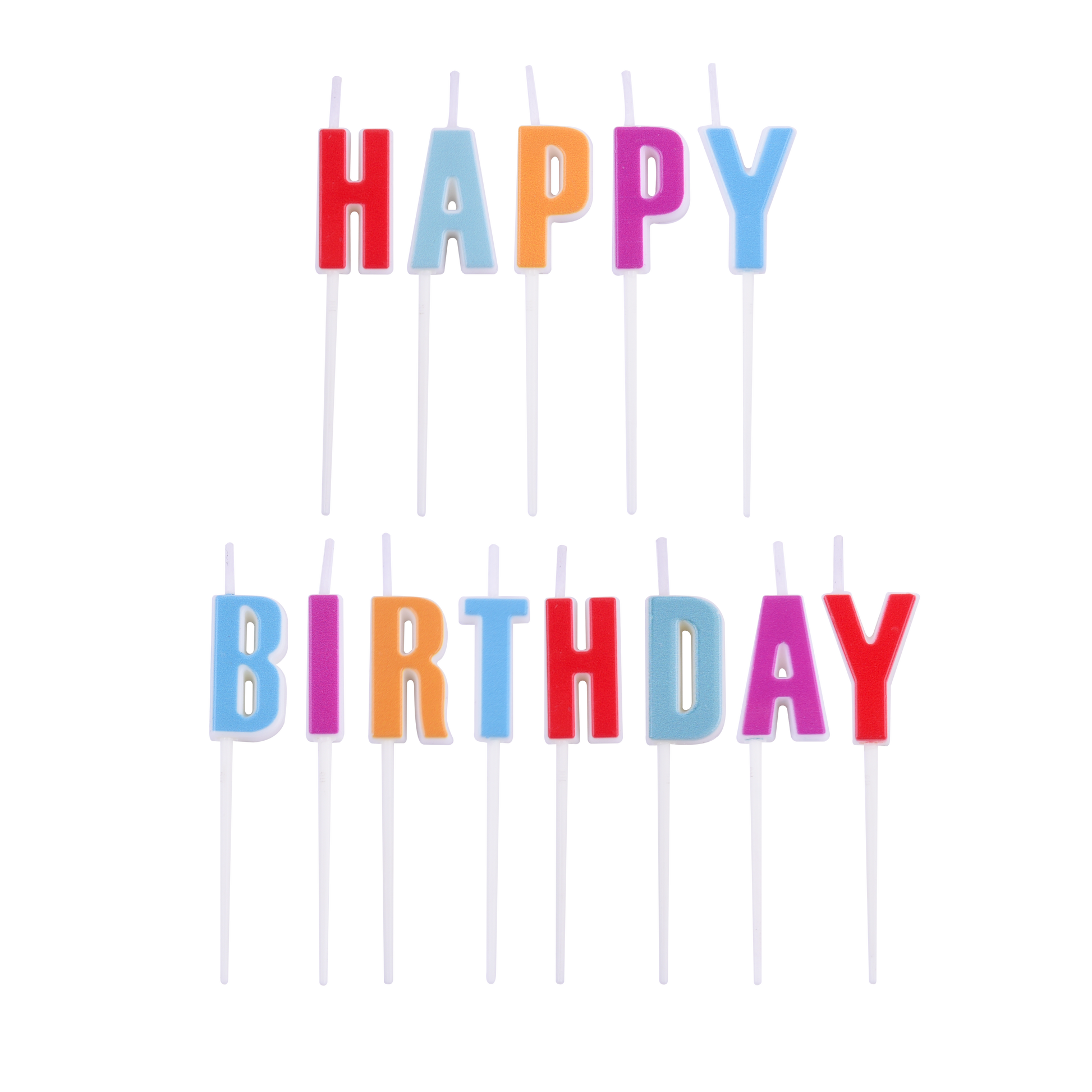 PME Kerze - Happy Birthday mehrfarbig