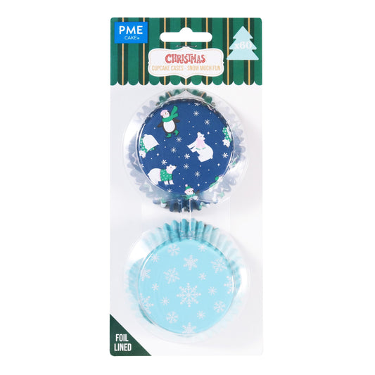 PME Cupcake Backförmchen - Schneespass - 60 Stk