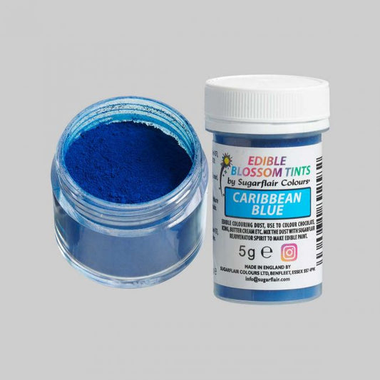 Sugarflair Lebensmittel Puderfarbe Caribbean Blue - Blau - 5g 