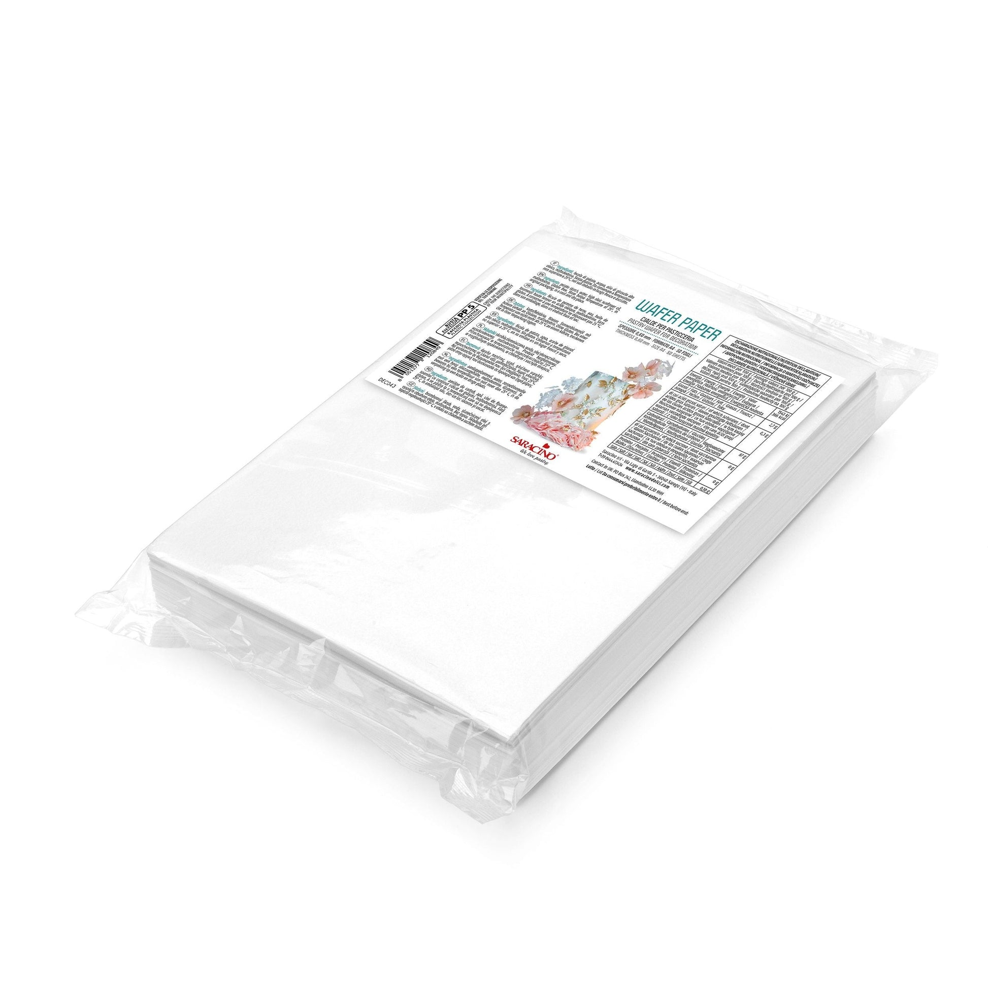 Saracino- Esspapier - Wafer Papier weiss - A4 - 0.6mm - 50 Stück