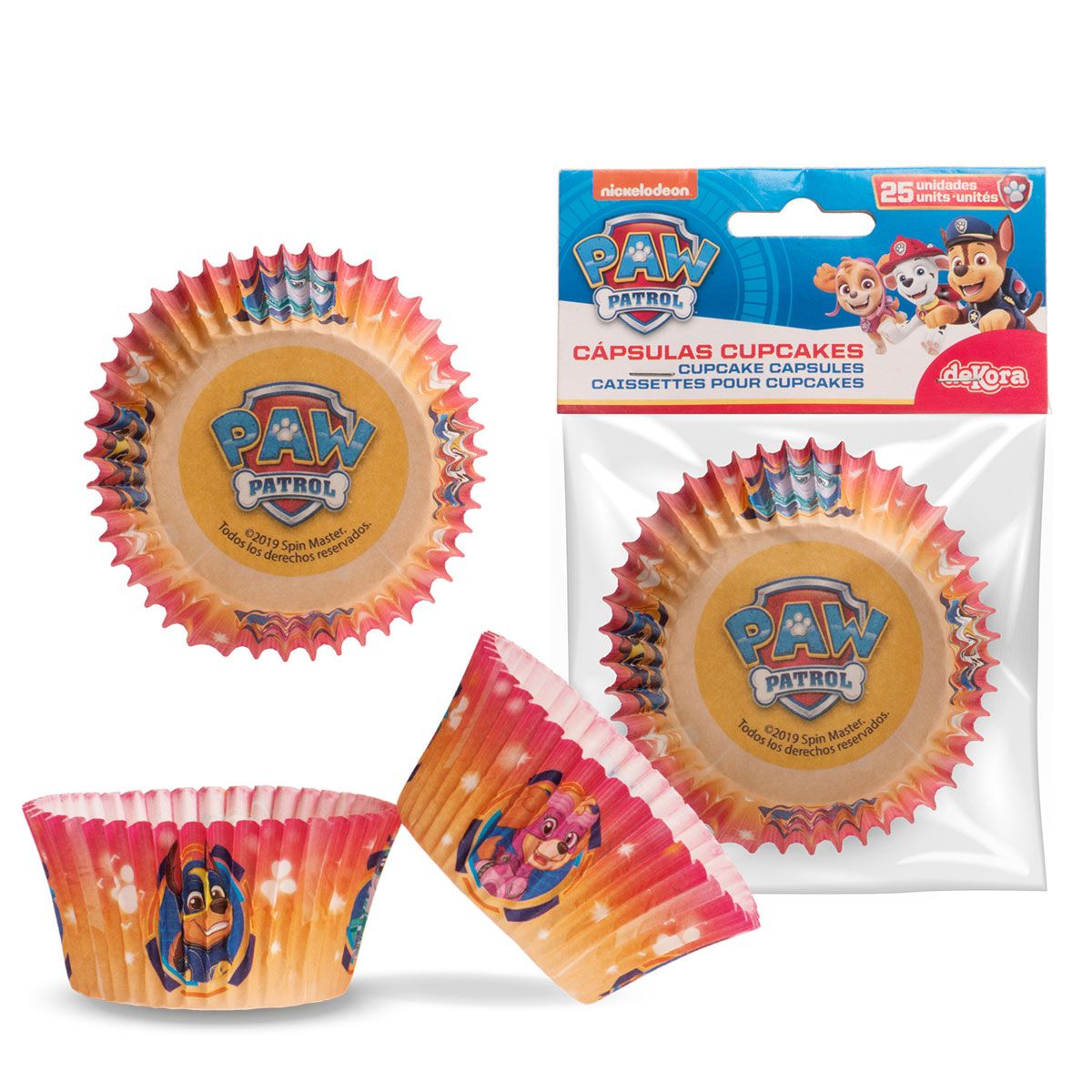 DeKora Cupcake Backförmchen - Paw Patrol - 25 Stück