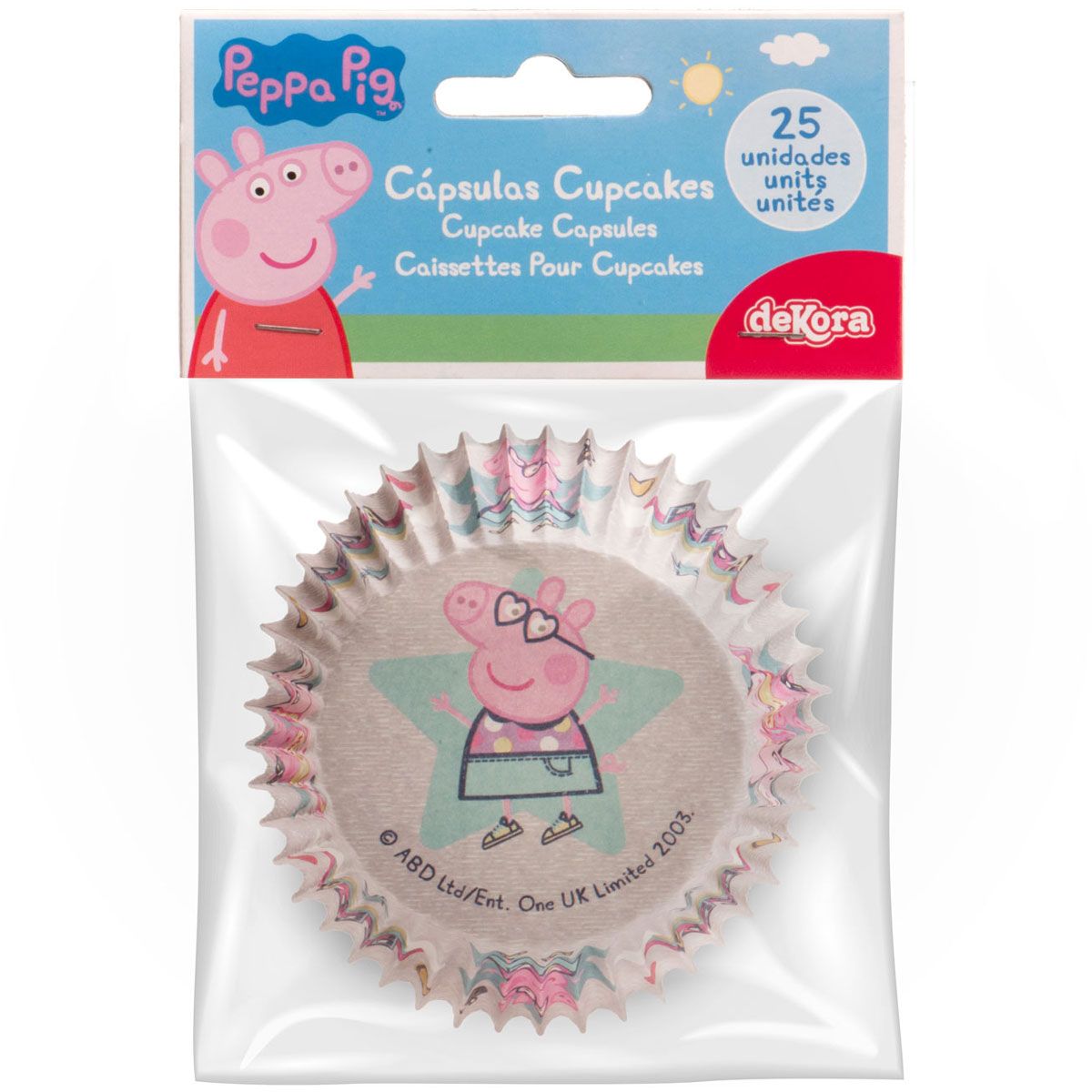 DeKora Cupcake Backförmchen - Peppa Pig - 25 Stück