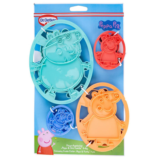 Dr. Oetker Peppa Pig Präge - Ausstecher Set - 4 Stück