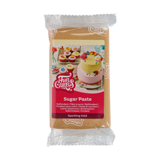 Funcakes Fondant - Sparkling Gold - 250g