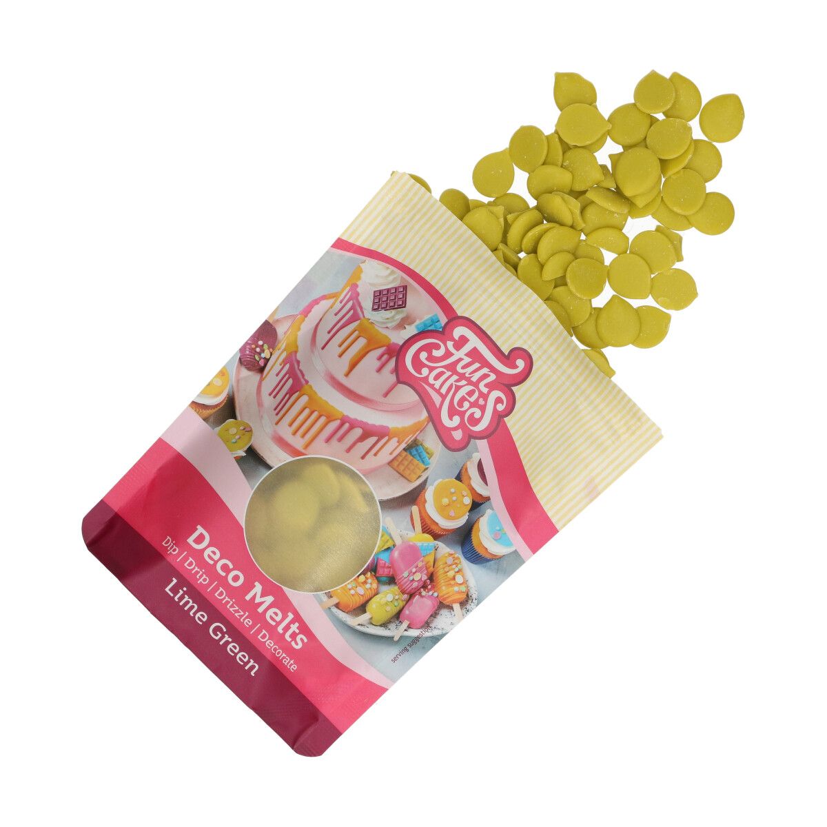 Funcakes - Deco Melts - Limettengrün - 250g 
