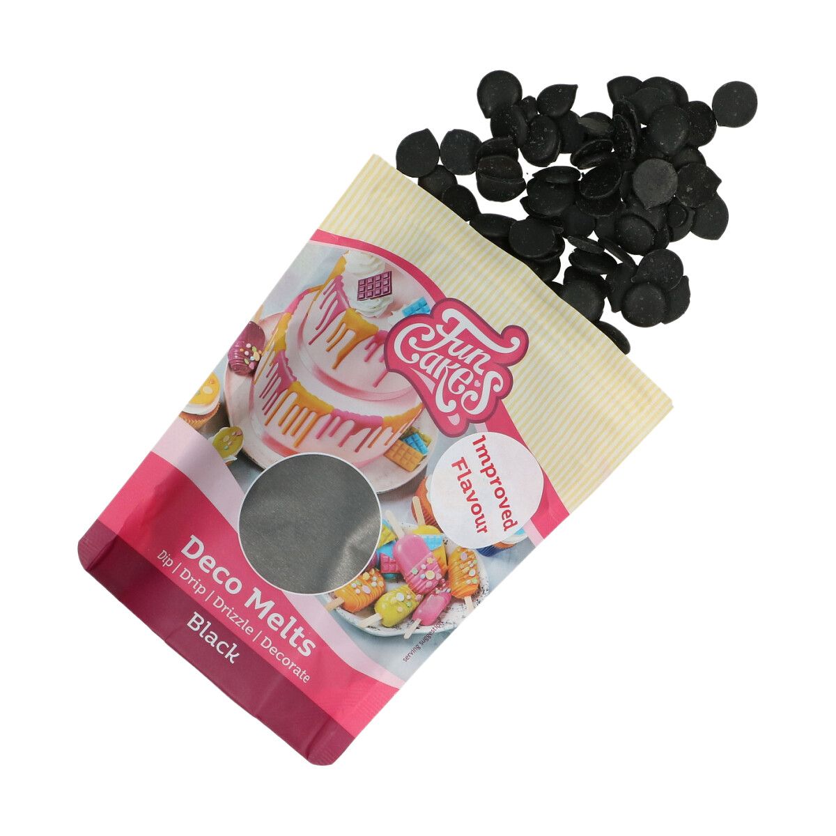 Funcakes - Deco Melts - Schwarz - 250g 