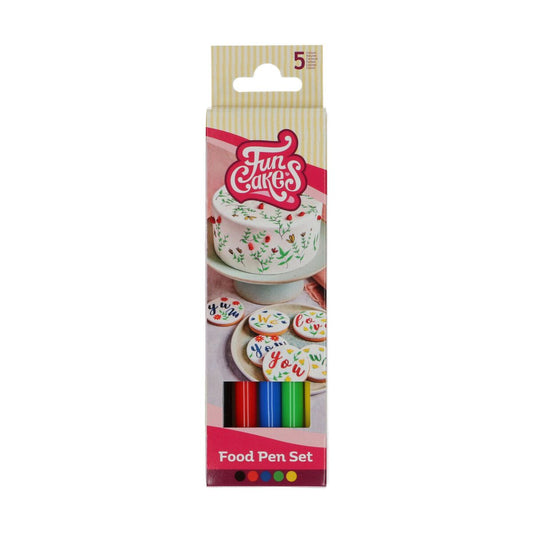 Funcakes Lebensmittelstift - Set - Primärfarben - 5 Stück