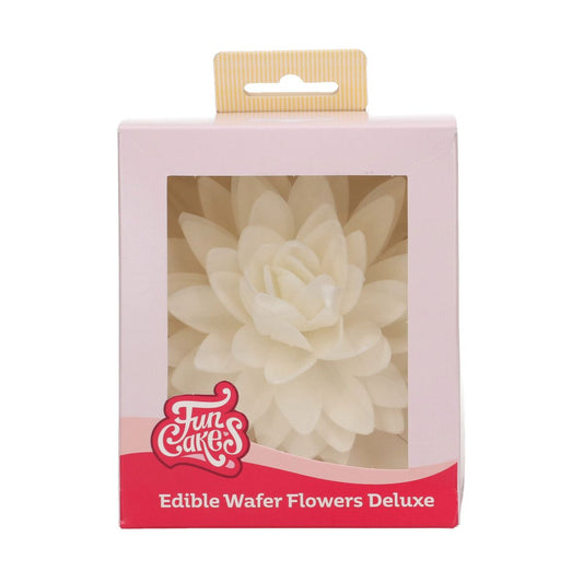 Funcakes Essbare Papierblumen - Deluxe Pfingstrose weiss - gross