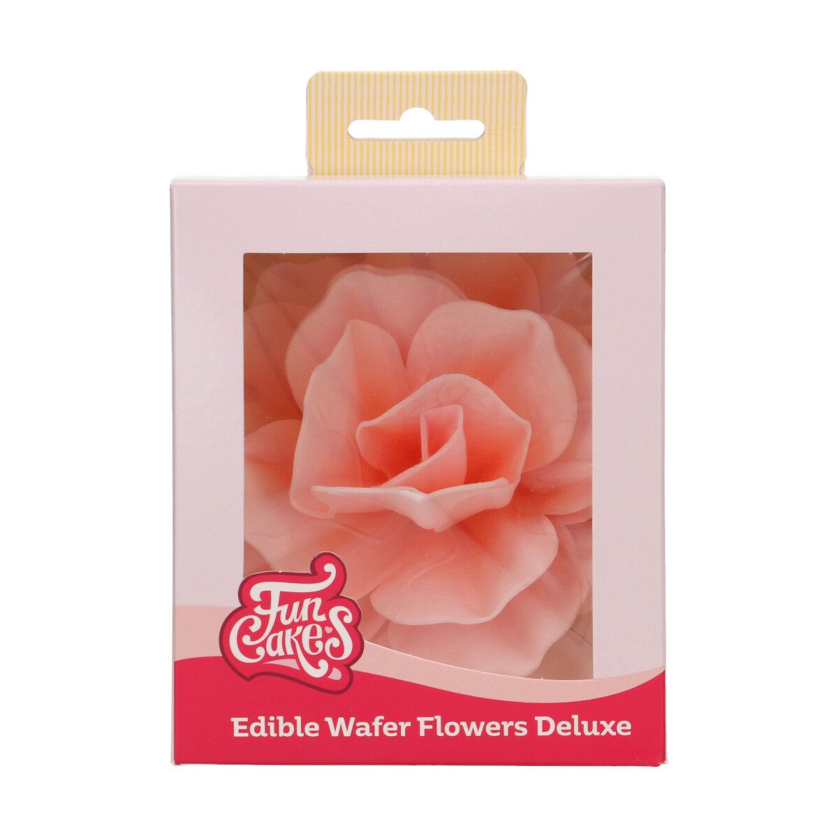 Funcakes Essbare Papierblumen - Deluxe Rose Pastella rosa - gross