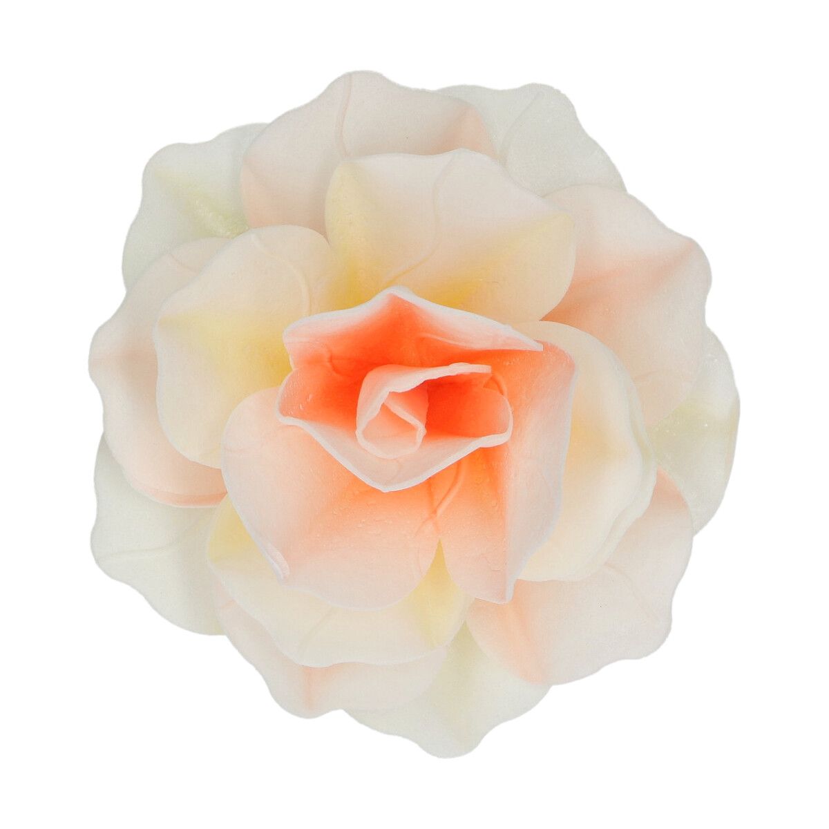 Funcakes Essbare Papierblumen Deluxe Rose Pastella Gelb/Orange Ombre - Gross