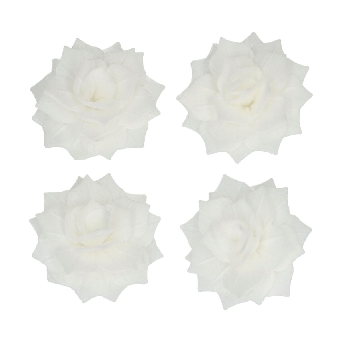 Funcakes Essbare Papierblumen - Deluxe Rose Pastella weiss - medium 