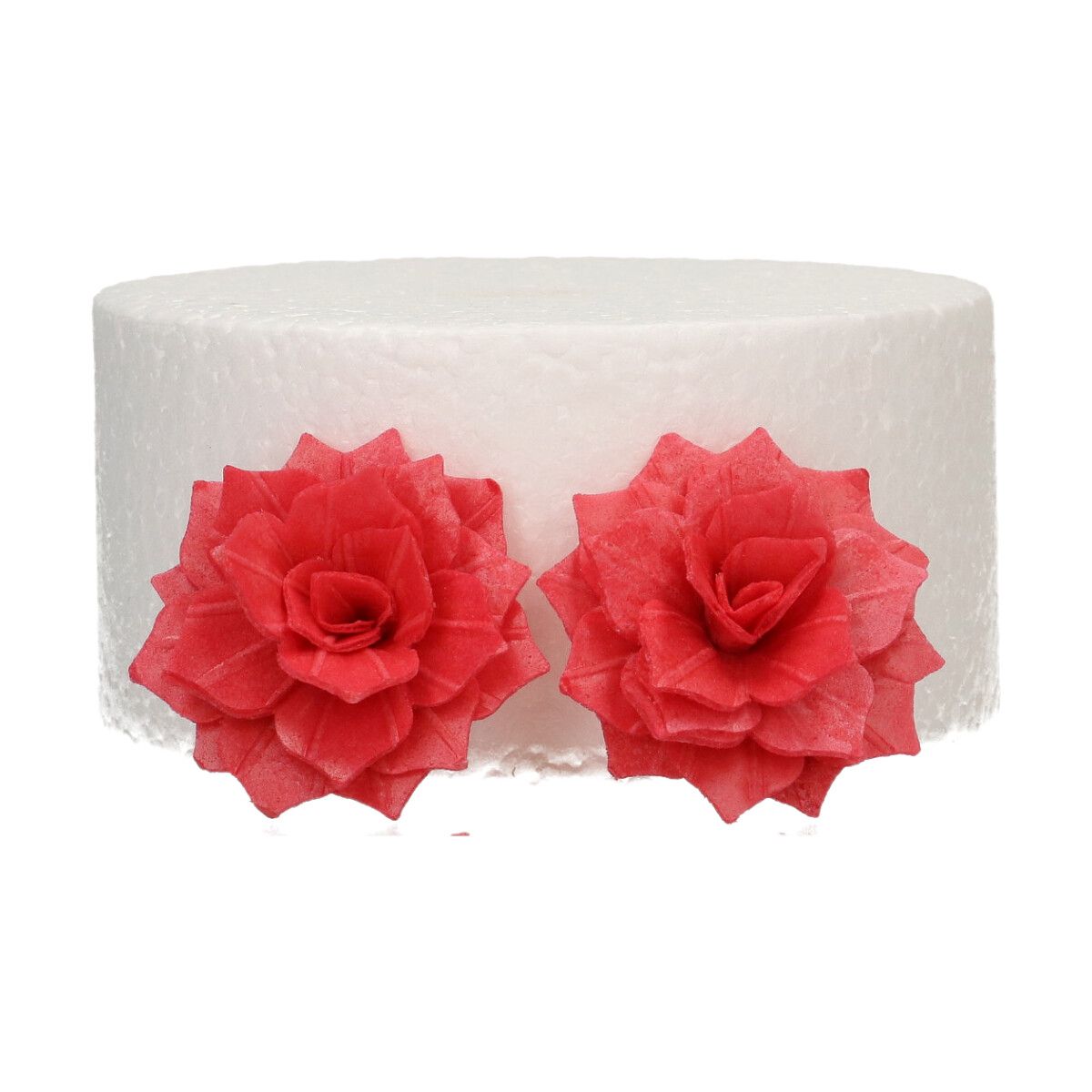 Funcakes Essbare Papierblumen - Deluxe Rose Pastella rot - medium