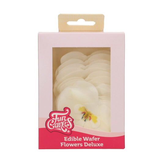 Funcakes Essbare Papierblumen Deluxe Orchidee Weiss - Mittel