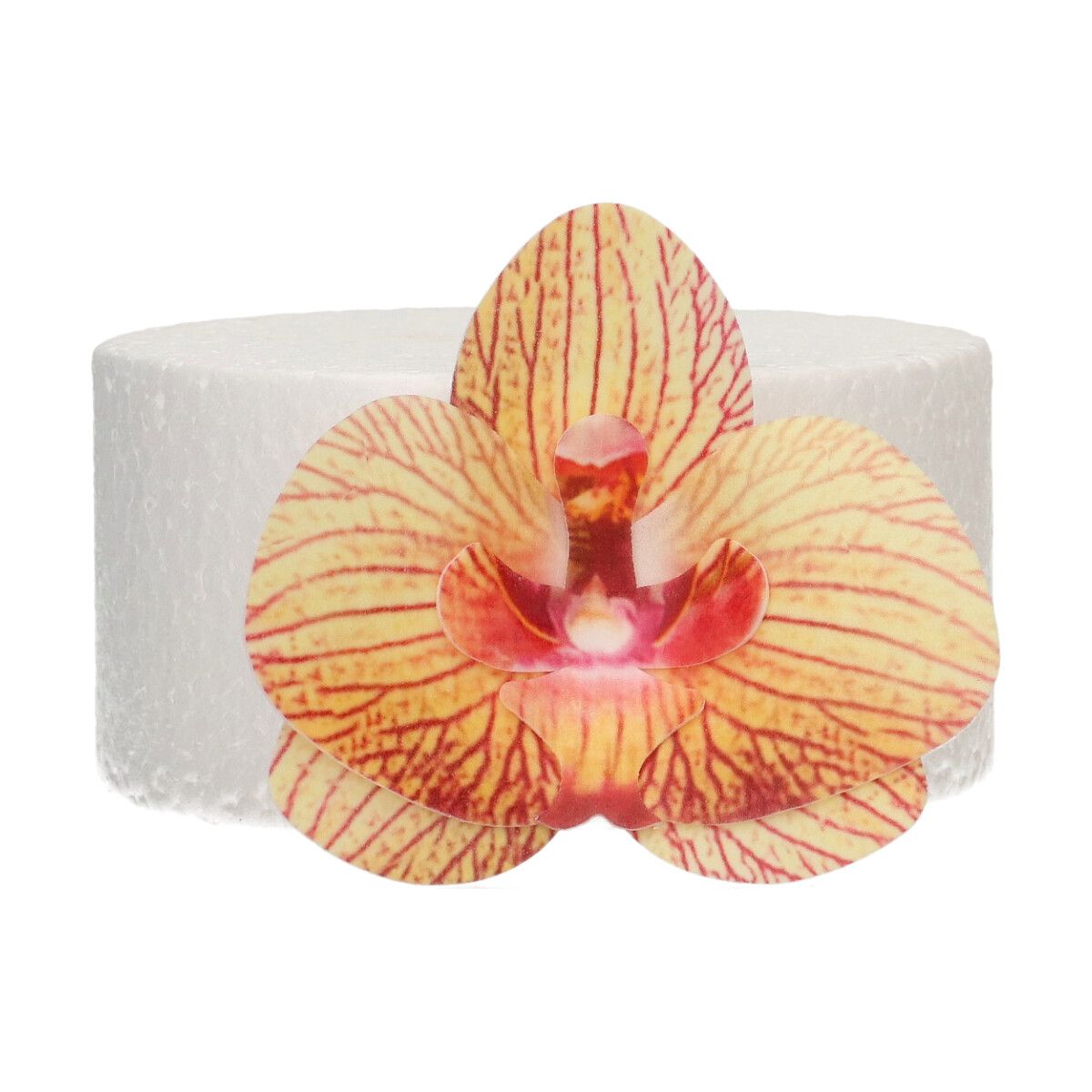 Funcakes Essbare Papierblumen Deluxe Orchidee Goldbraun - Mittel