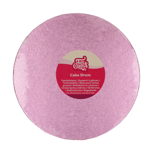 Funcakes round cake plate pink - 25cm