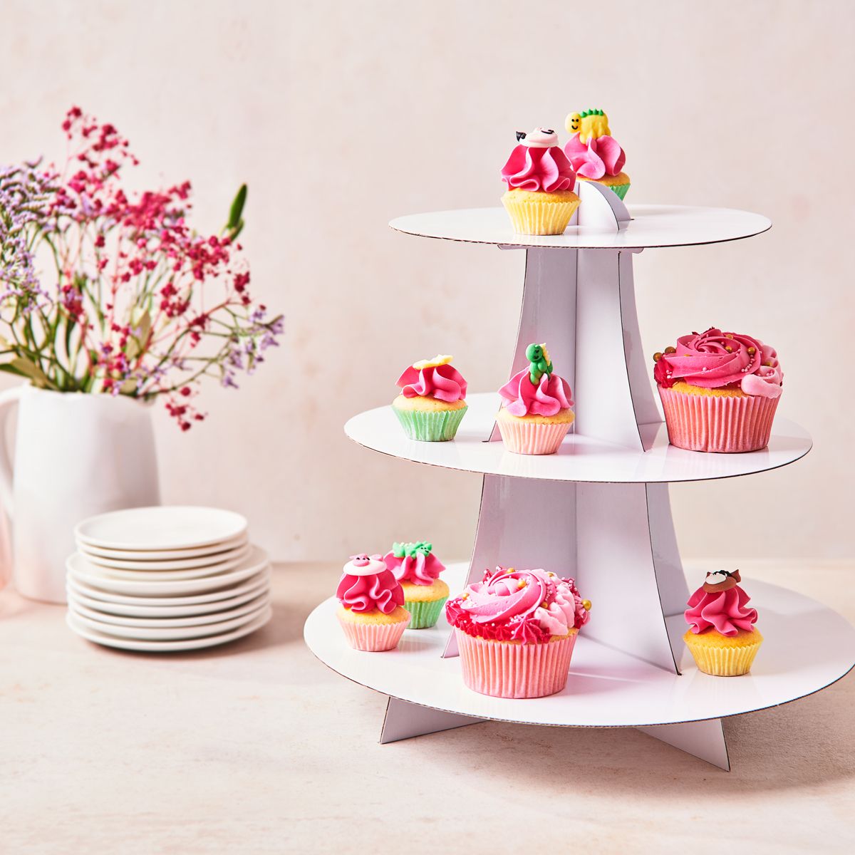 Funcakes Cupcake Ständer weiss - 3 Stöckig