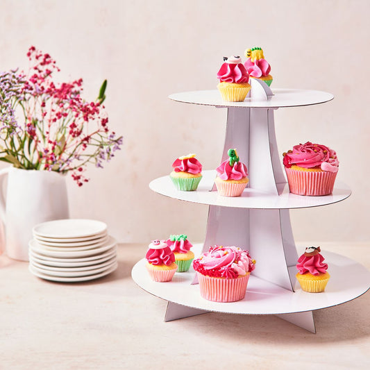 Funcakes Cupcake Ständer weiss - 3 Stöckig