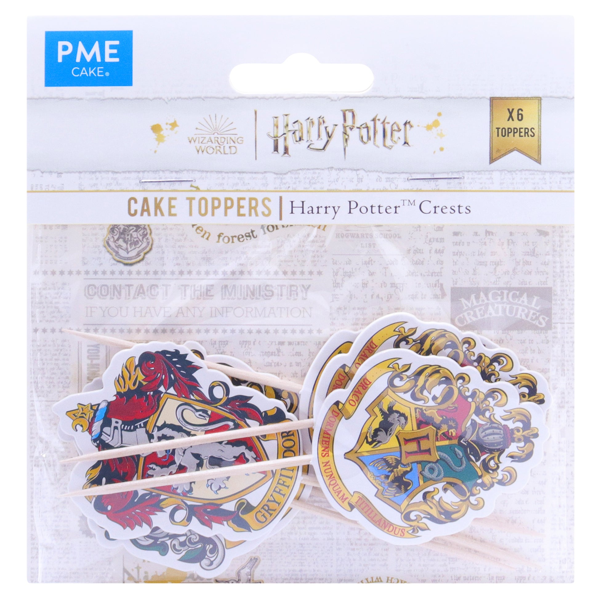 Harry Potter Cupcake Topper - Häuser - 6teilig
