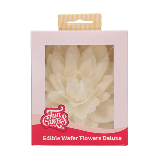 Funcakes Essbare Papierblumen - Deluxe Dahlie weiss - gross