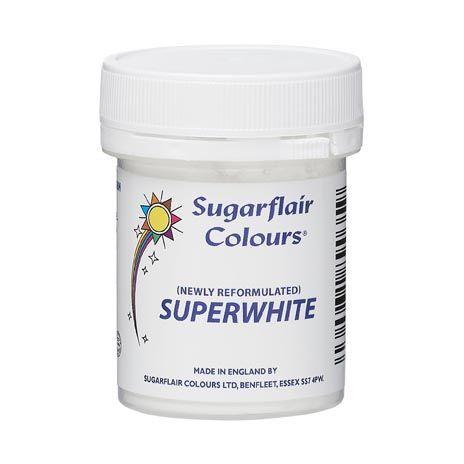 Sugarflair Superwhite Icing Whitener  - Lebensmittelfarbpulver Weiss