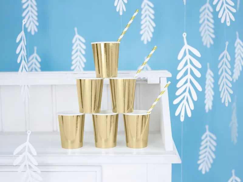 Becher - Gold, 6 Stück