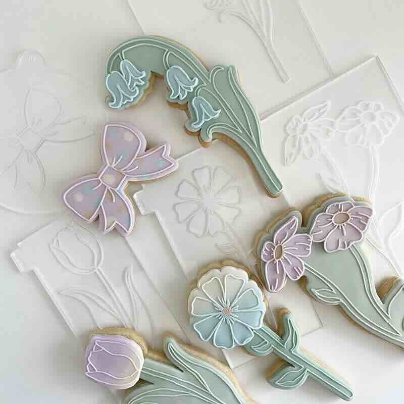 Lissie Lou Ausstechform samt Stempel - Blumen Bouquet