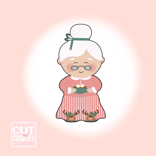 Ausstechform Mrs Santa im Pyjama
