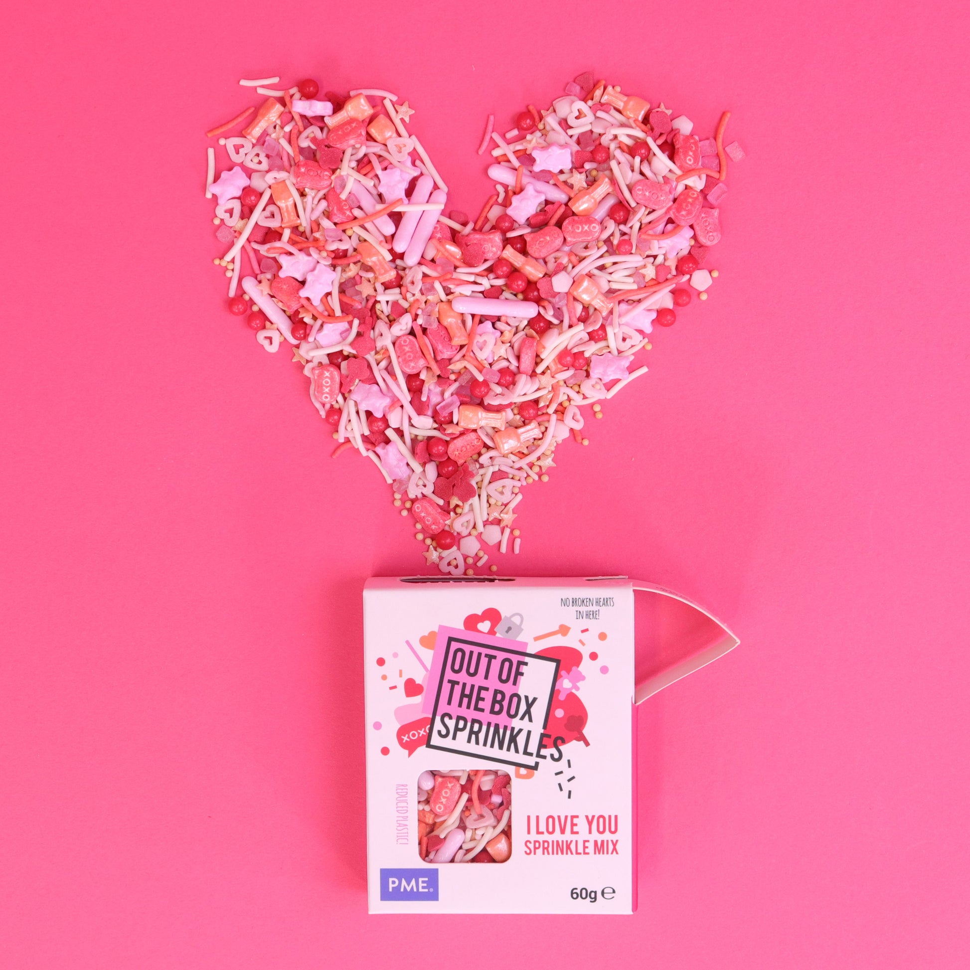 PME Out of the Box Zuckerstreusel Mix - I love you - 60g