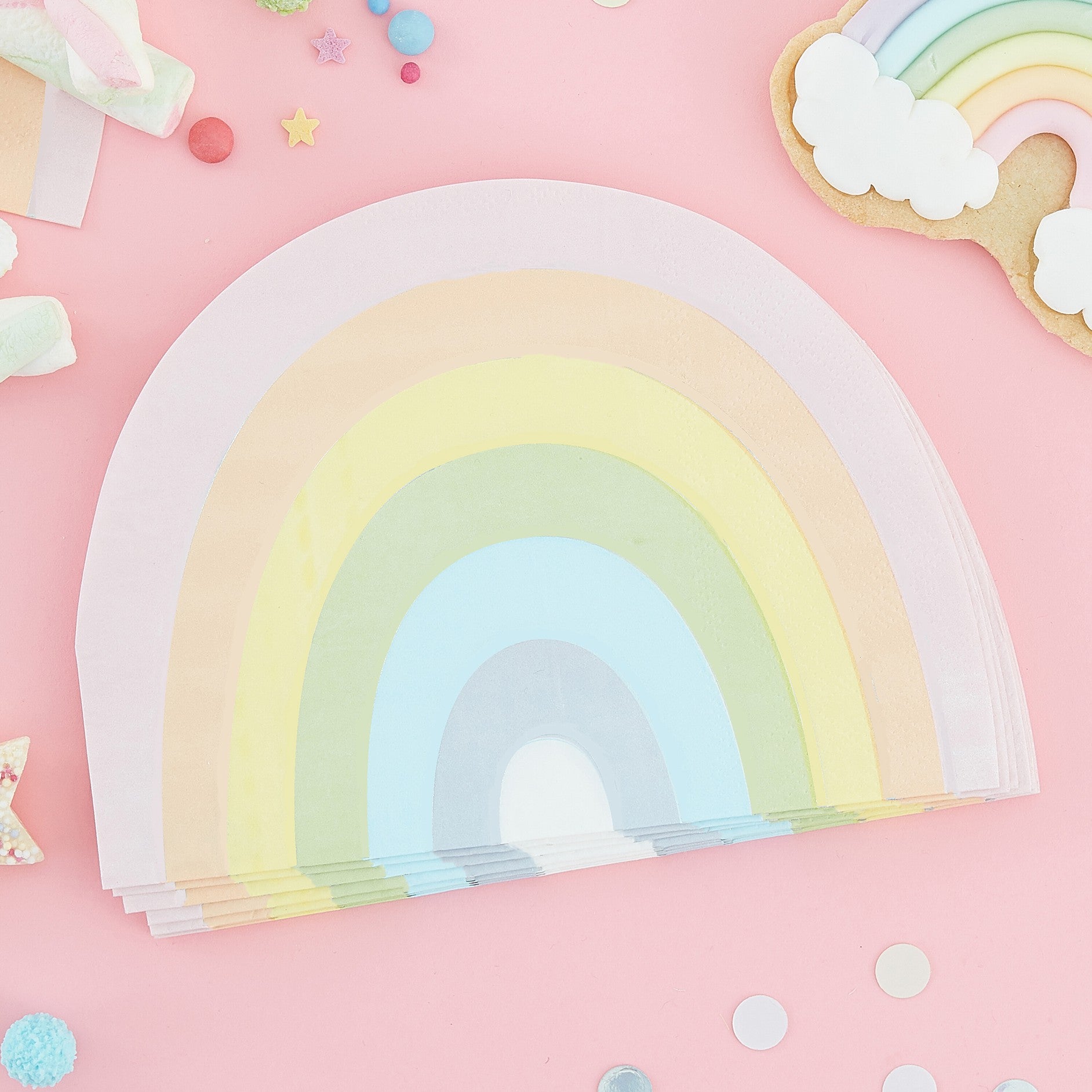 Serviette - Regenbogen, 16 Stück