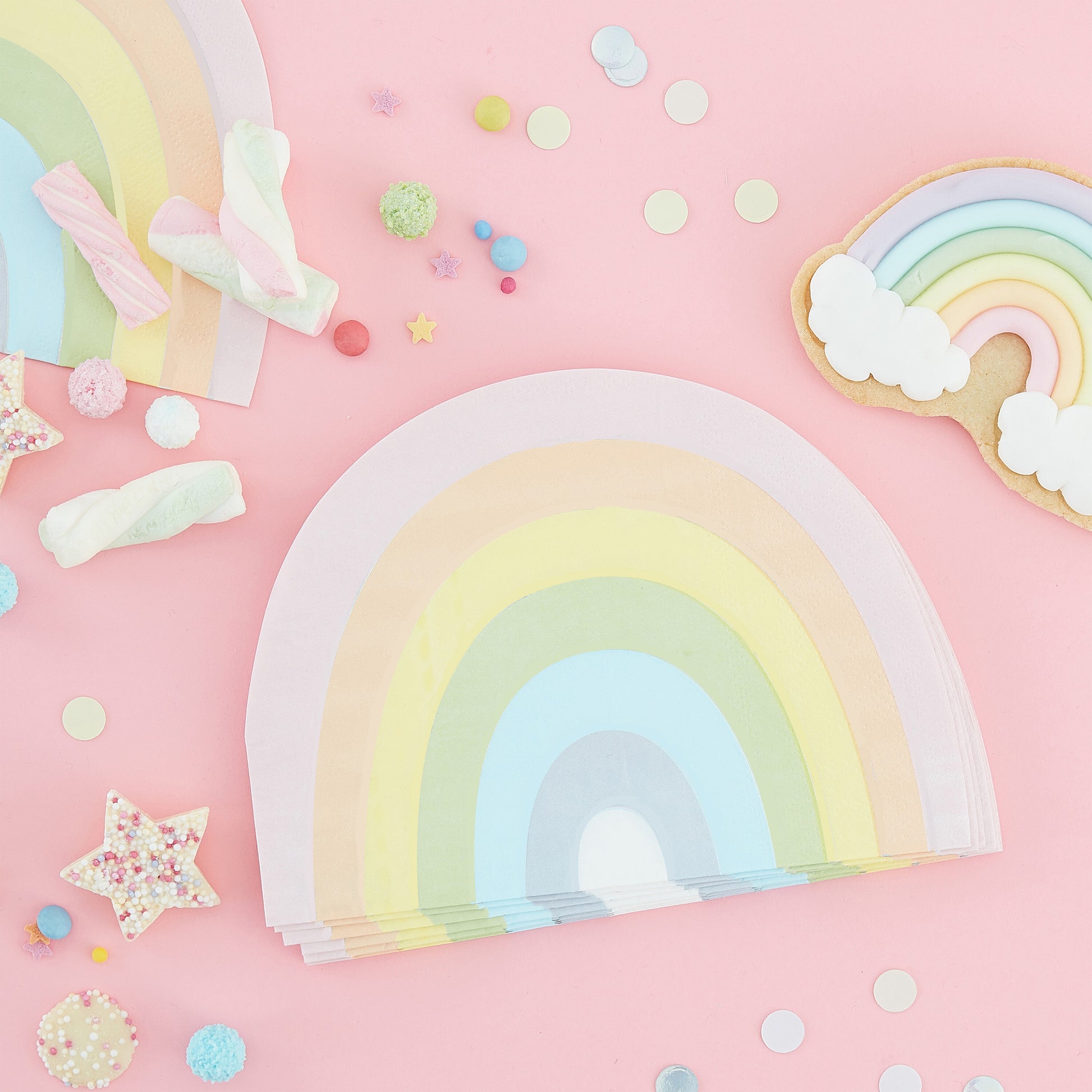 Serviette - Regenbogen, 16 Stück