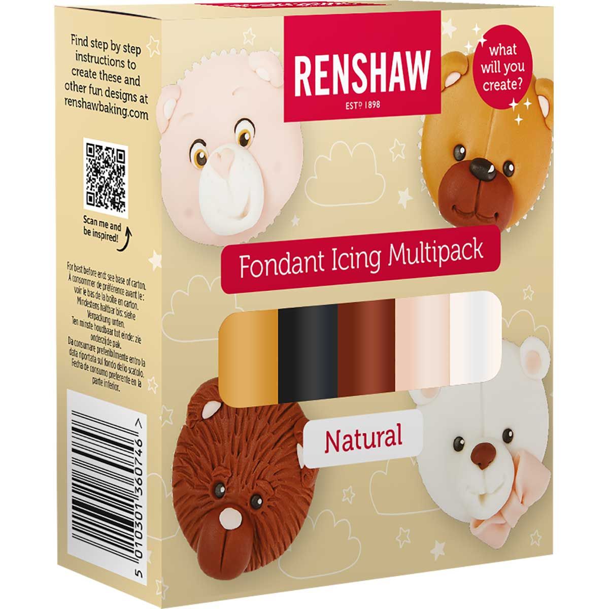 Renshaw Fondant Multipack - Natürliche Farben -5x100g