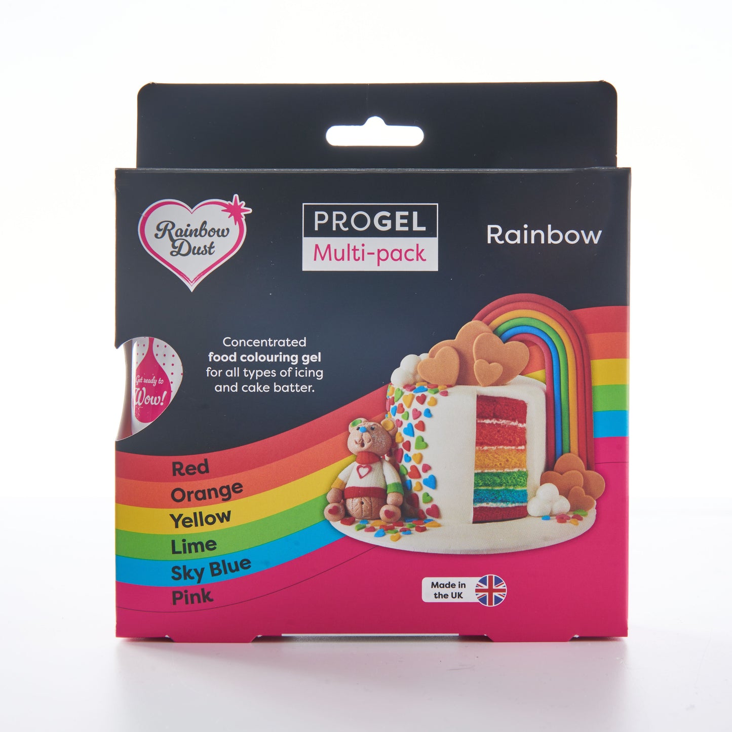 Rainbow Dust ProGel Lebensmittelfarben - Multipack - Regenbogen 