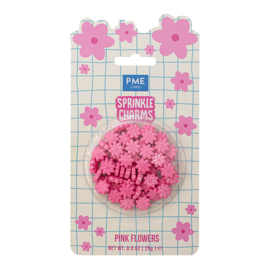 PME Zuckerstreusel - Pinke Blumen