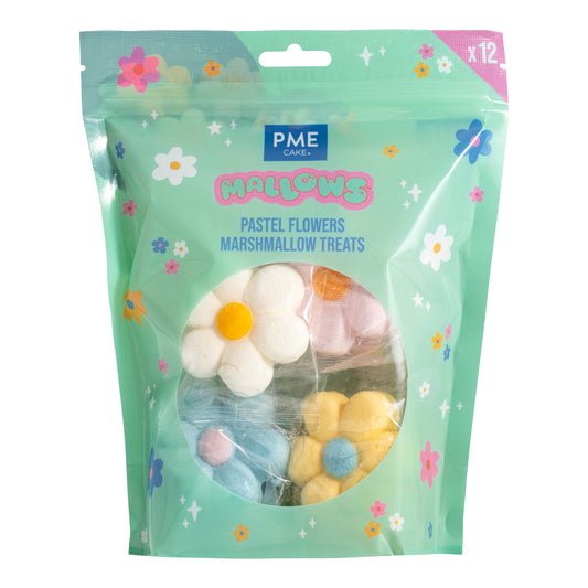 PME Marshmallow - Pastellblumen - 12 Stk
