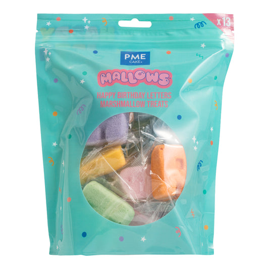 PME Marshmallow - Happy Birthday Buchstaben - 12 Stk