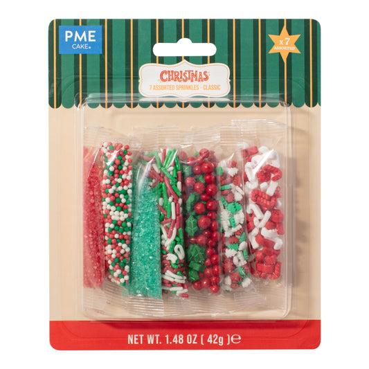 PME Zuckerstreusel - Weihnachten - 7er Pack - Klassisch