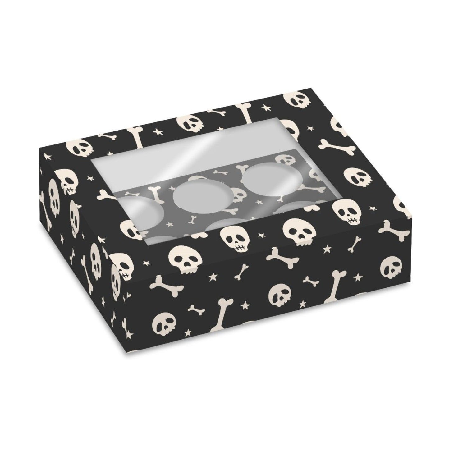 Simply Making Cupcake Box - 6 Cupcake - Halloween Totenkopf -  2Stk