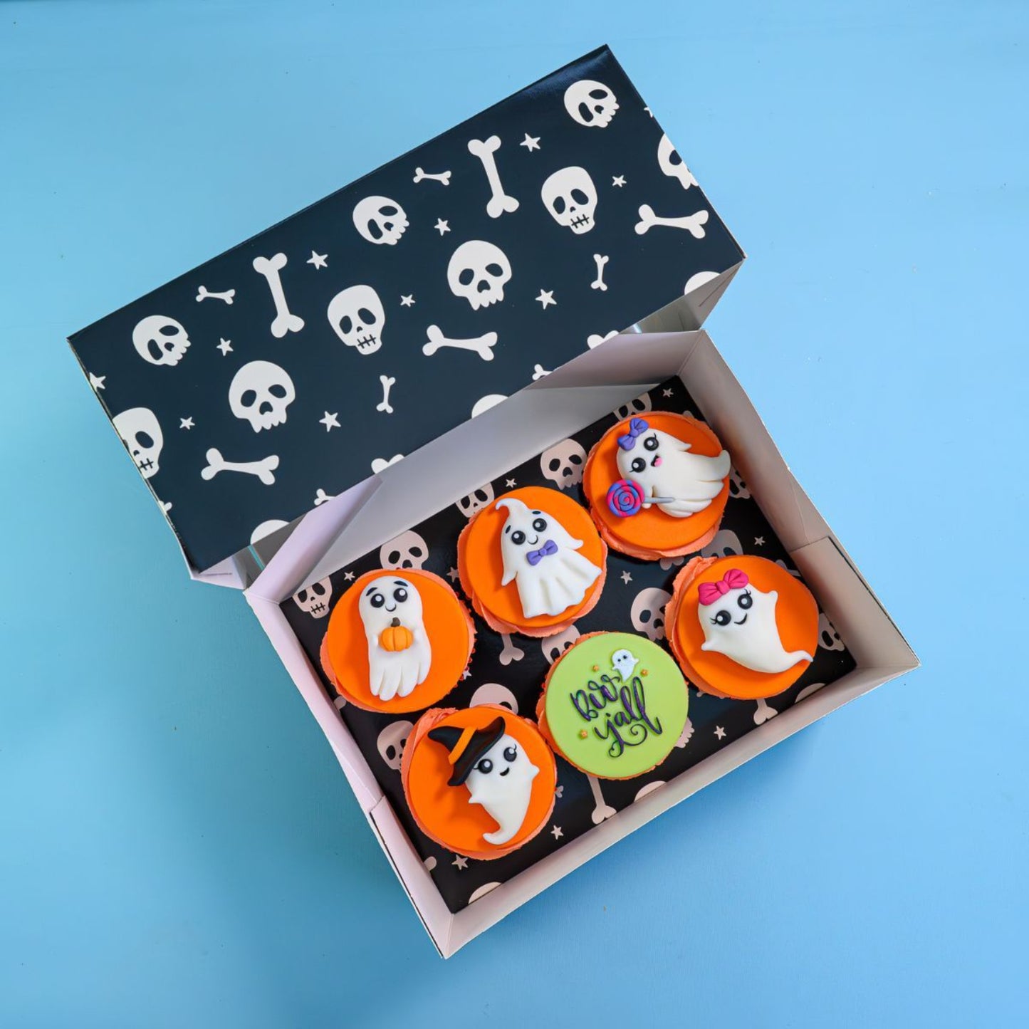 Simply Making Cupcake Box - 6 Cupcake - Halloween Totenkopf -  2Stk